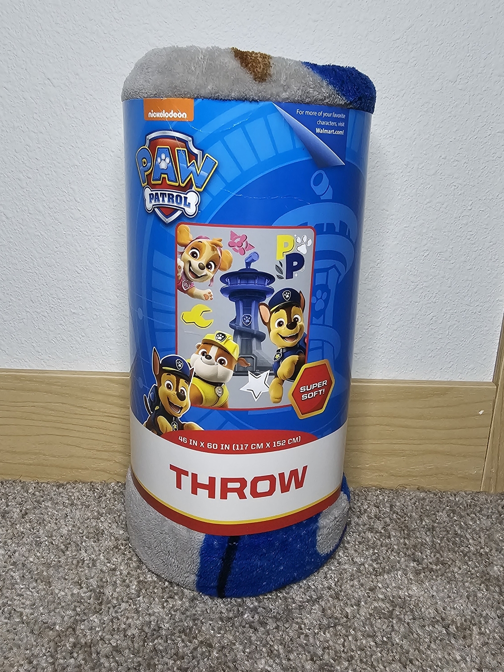 PAW Patrol Throw Blanket - Blue & Gray